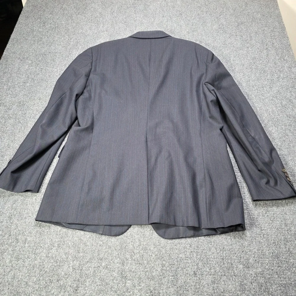 Chaps Ralph Lauren Blazer Mens 42L Gray Wool 2-Button Suit Jacket Sport Coat Vtg
